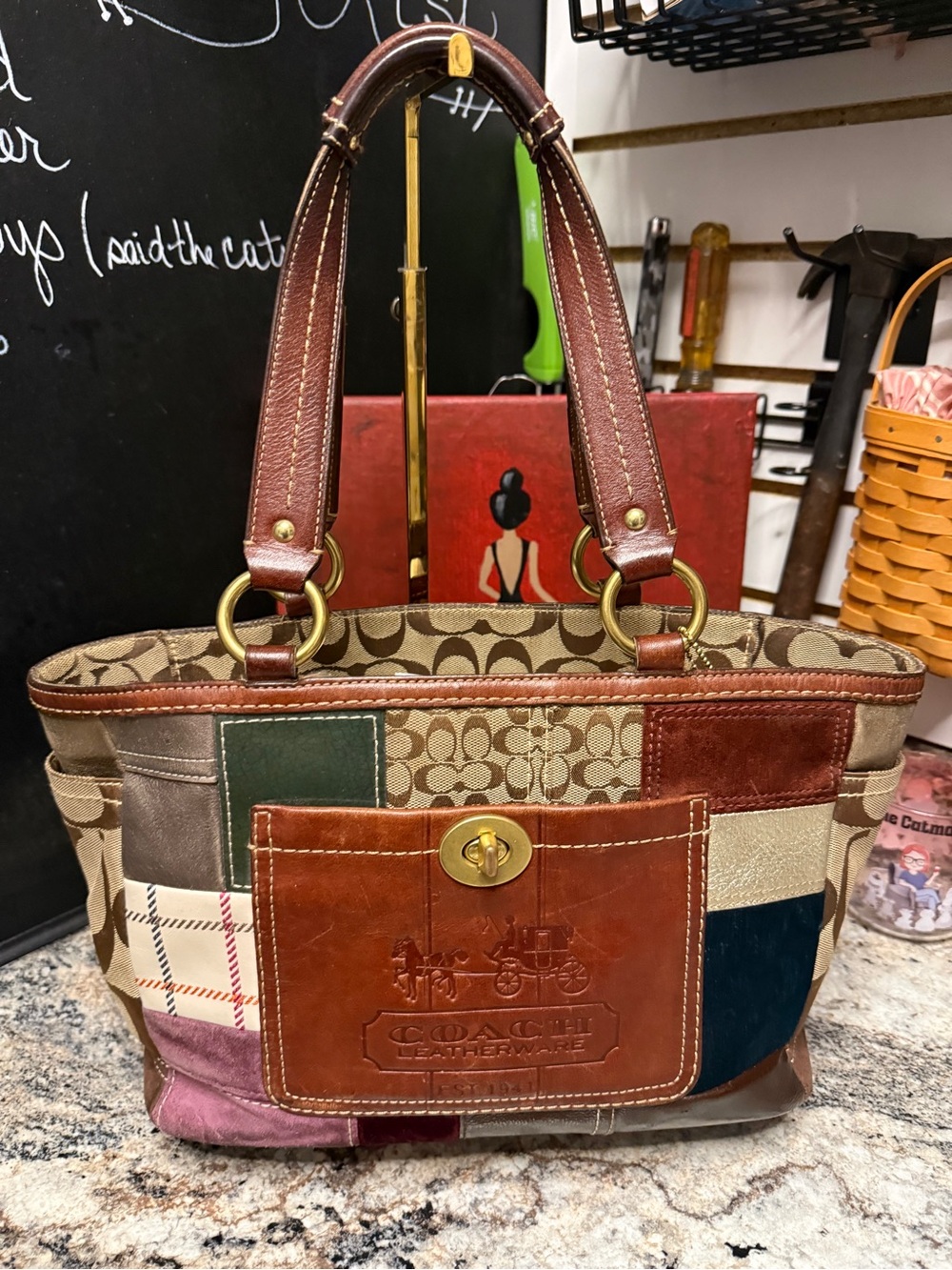 Coach Holiday Patchwork Gallery Tote 2007